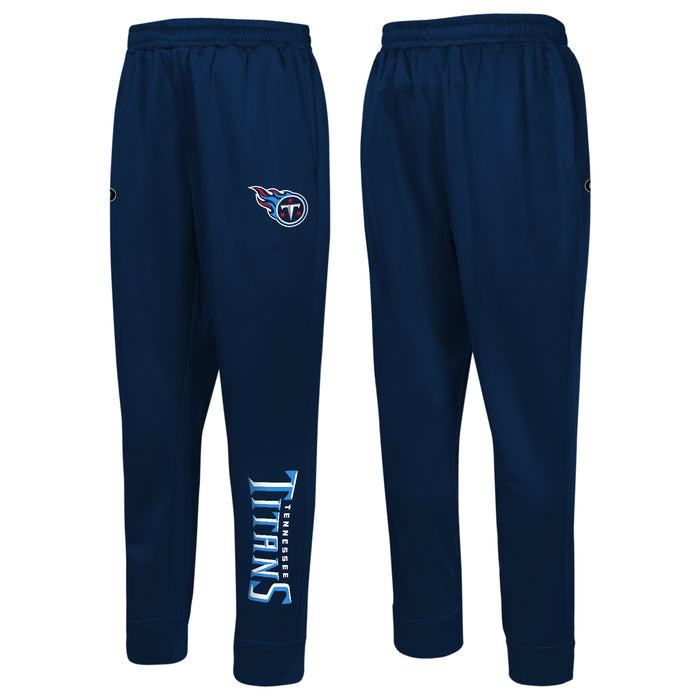 Outerstuff NFL Men's Side Line Elastic Tech Jogger, Tennessee Titans, Team Color