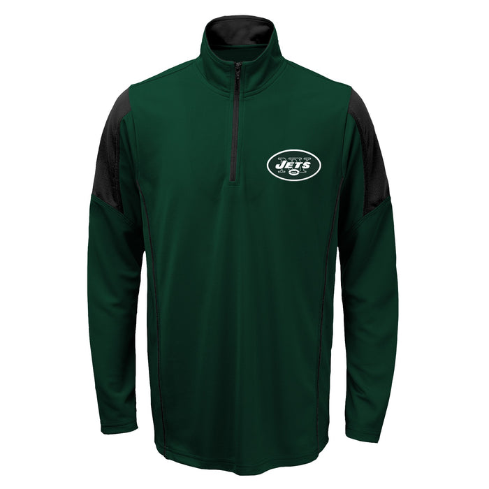 Outerstuff NFL New York Jets Boys Youth Long Sleeve Quarter Zipper Jacket