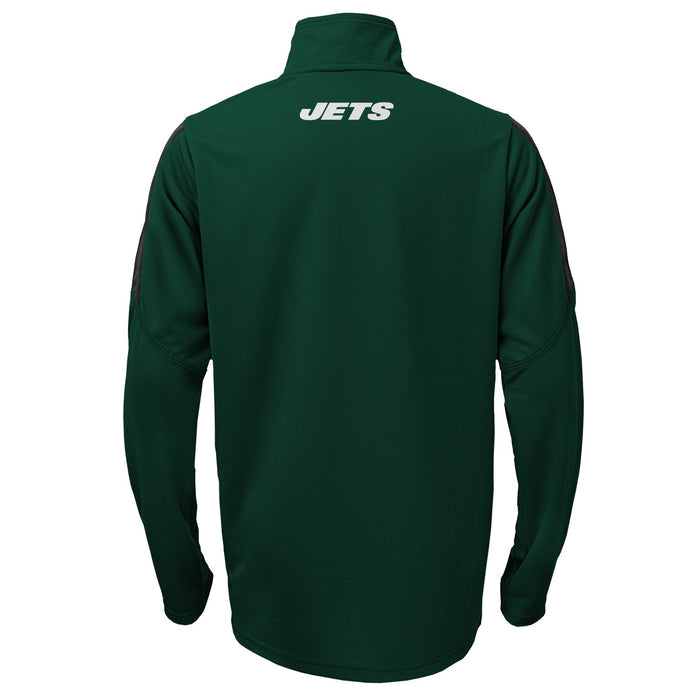 Outerstuff NFL New York Jets Boys Youth Long Sleeve Quarter Zipper Jacket