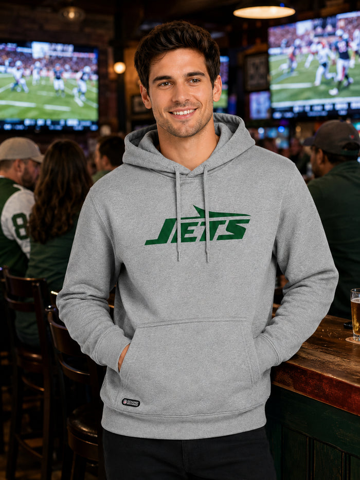 Outerstuff NFL Stadium Logo Pullover Hoodie, Comfortable Fit, Official Licensed Gear, New York Jets