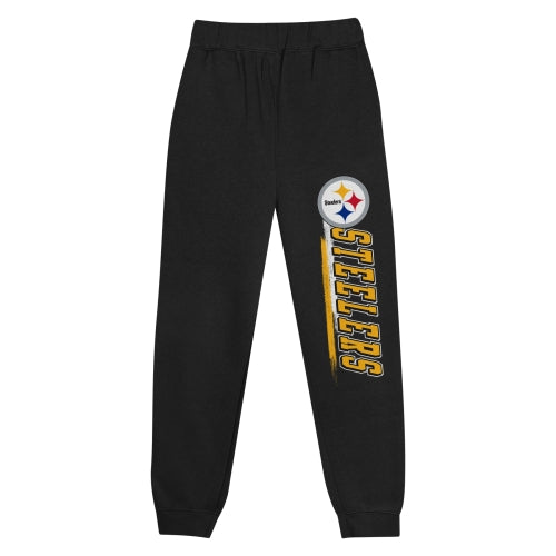 Outerstuff NFL Steelers Boys 4-18 Fleece Pants