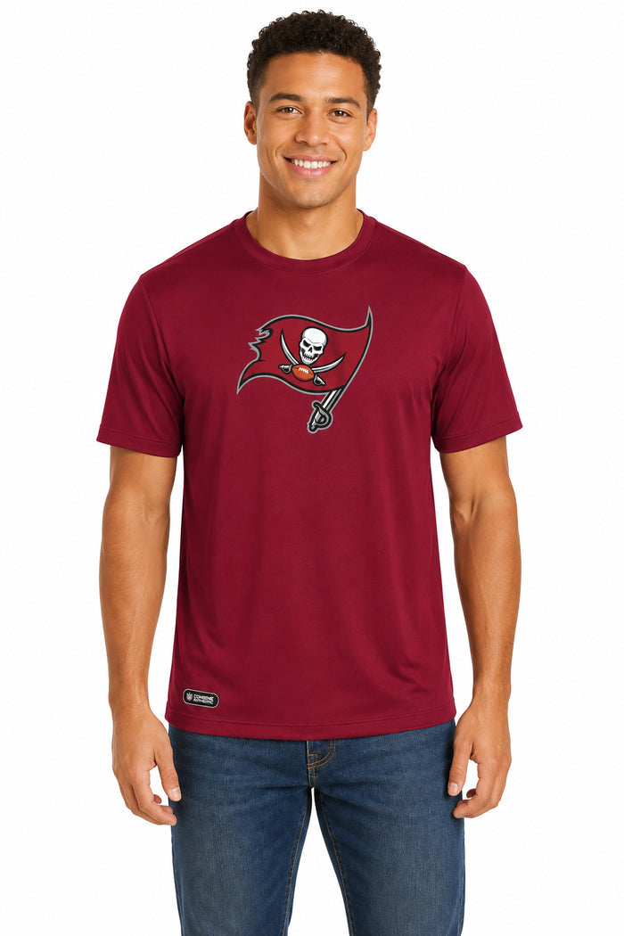 Outerstuff NFL Unisex Men's and Women's Primary Logo Short Sleeve Lightweight T-Shirt, Team Color, Tampa Bay Buccaneers