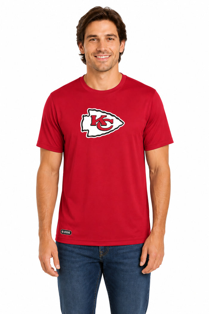 Outerstuff NFL Unisex Men's and Women's Primary Logo Short Sleeve Lightweight T-Shirt, Team Color, Kansas City Chiefs