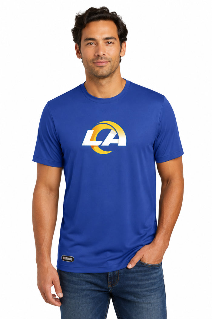 Outerstuff NFL Unisex Men's and Women's Primary Logo Short Sleeve Lightweight T-Shirt, Team Color, Los Angeles Rams
