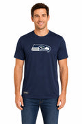 Outerstuff NFL Unisex Men's and Women's Primary Logo Short Sleeve Lightweight T-Shirt, Team Color, Seattle Seahawks
