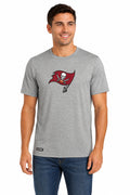 Outerstuff NFL Unisex Men's and Women's Primary Logo Short Sleeve Lightweight T-Shirt, Grey, Tampa Bay Buccaneers