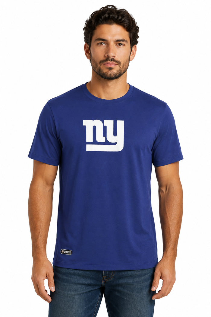 Outerstuff NFL Unisex Men's and Women's Primary Logo Short Sleeve Lightweight T-Shirt, Team Color, New York Giants