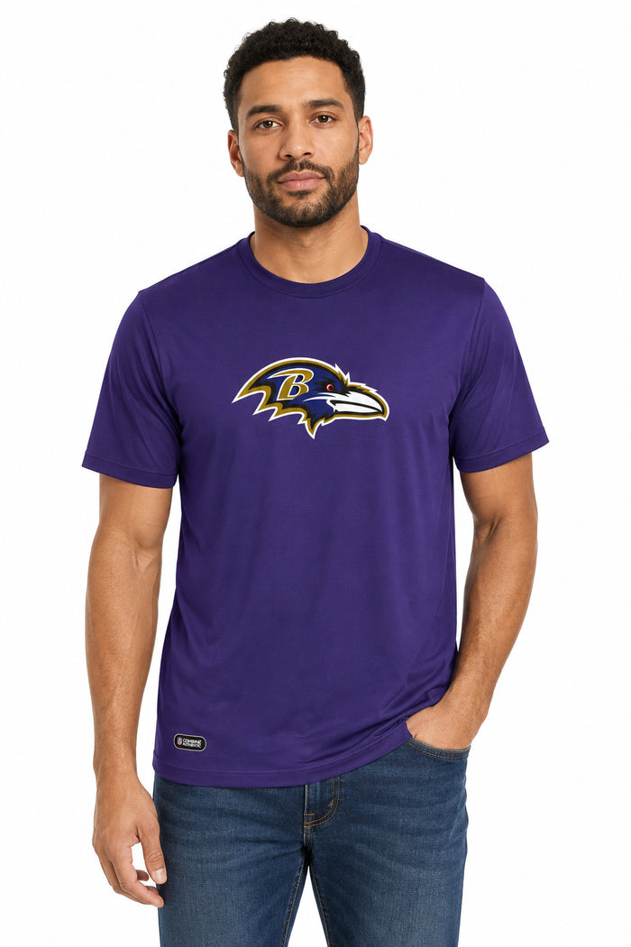 Outerstuff NFL Unisex Men's and Women's Primary Logo Short Sleeve Lightweight T-Shirt, Team Color, Baltimore Ravens