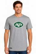 Outerstuff NFL Unisex Men's and Women's Primary Logo Short Sleeve Lightweight T-Shirt, Grey, New York Jets