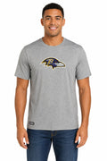 Outerstuff NFL Unisex Men's and Women's Primary Logo Short Sleeve Lightweight T-Shirt, Grey, Baltimore Ravens