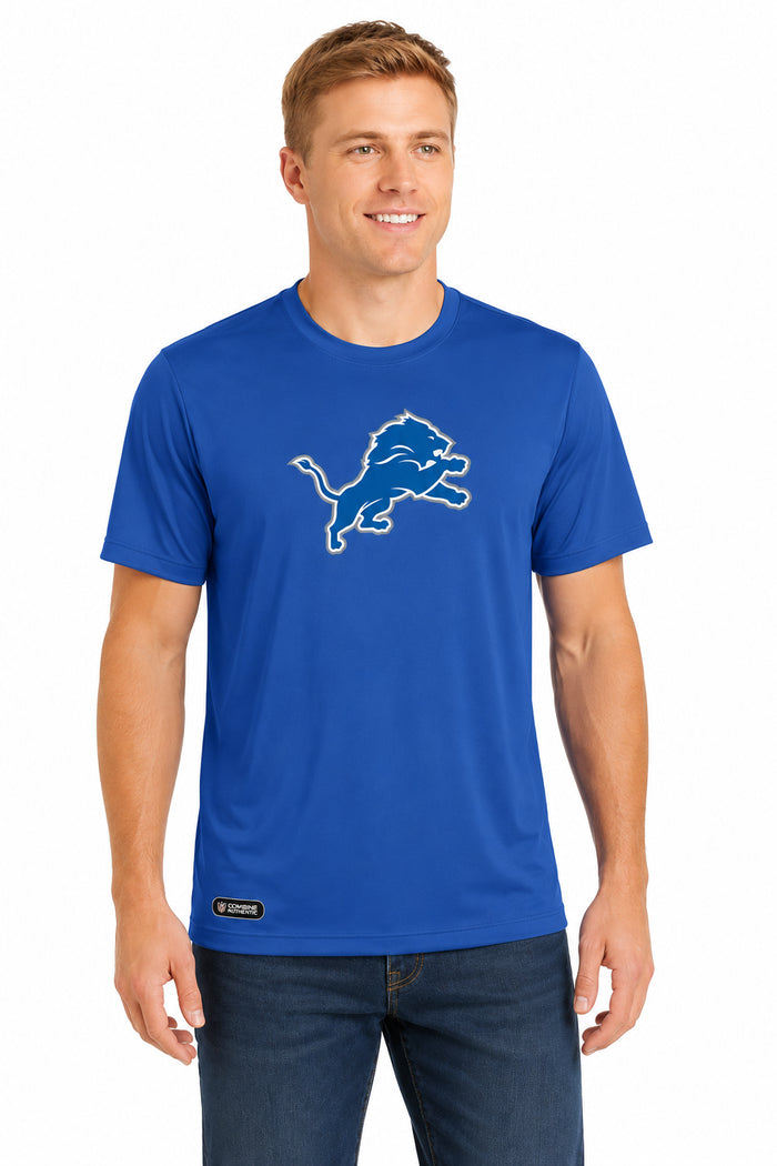 Outerstuff NFL Unisex Men's and Women's Primary Logo Short Sleeve Lightweight T-Shirt, Team Color, Detroit Lions