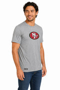 Outerstuff NFL Unisex Men's and Women's Primary Logo Short Sleeve Lightweight T-Shirt, Grey, San Francisco 49ers