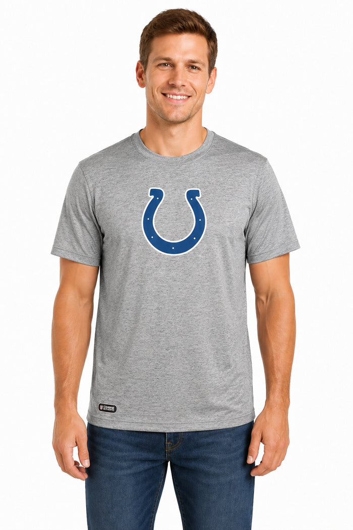 Outerstuff NFL Unisex Men's and Women's Primary Logo Short Sleeve Lightweight T-Shirt, Grey, Indianapolis Colts