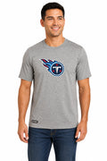 Outerstuff NFL Unisex Men's and Women's Primary Logo Short Sleeve Lightweight T-Shirt, Grey, Tennessee Titans