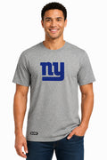 Outerstuff NFL Unisex Men's and Women's Primary Logo Short Sleeve Lightweight T-Shirt, Grey, New York Giants