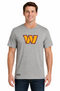 Outerstuff NFL Unisex Men's and Women's Primary Logo Short Sleeve Lightweight T-Shirt, Grey, Washington Commanders
