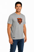 Outerstuff NFL Unisex Men's and Women's Primary Logo Short Sleeve Lightweight T-Shirt, Grey, Chicago Bears