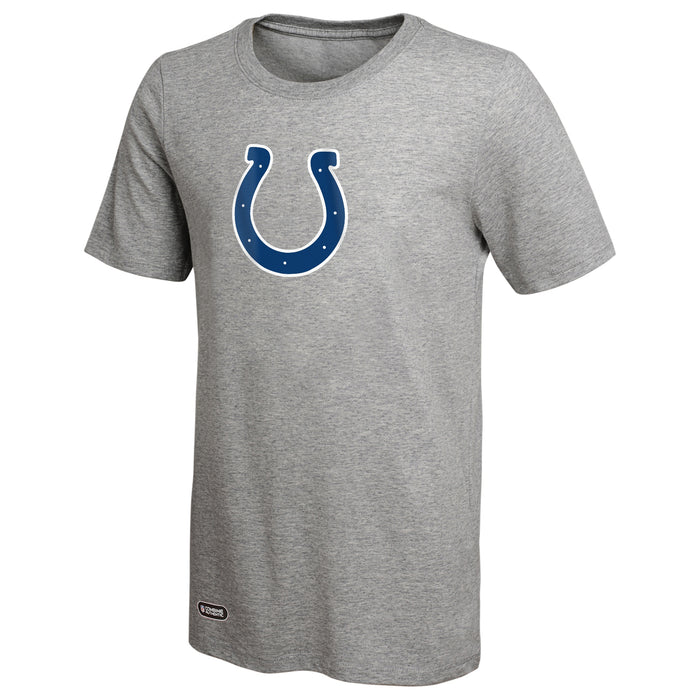 Outerstuff NFL Unisex Men's and Women's Primary Logo Short Sleeve Lightweight T-Shirt, Grey, Indianapolis Colts