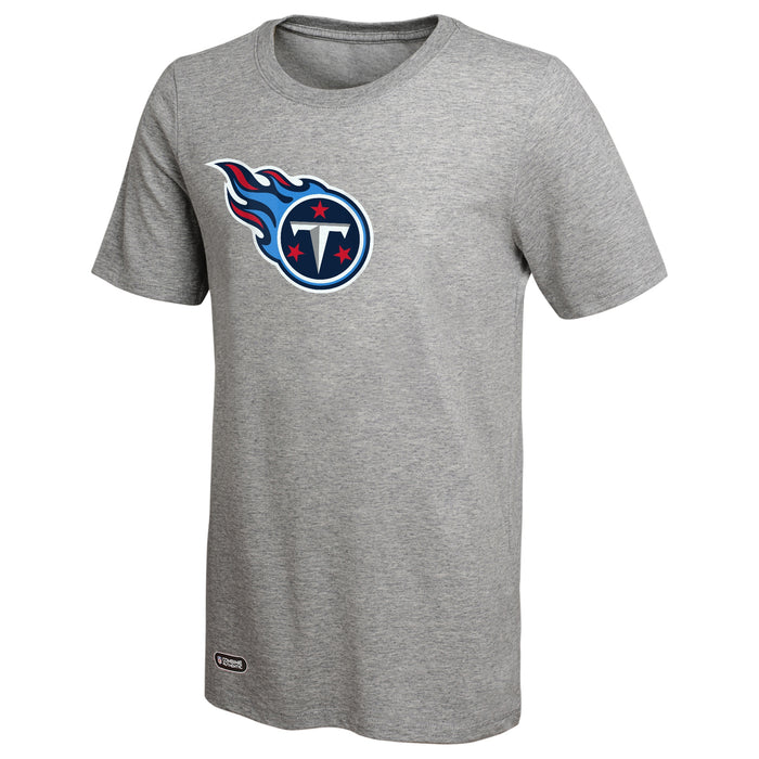 Outerstuff NFL Unisex Men's and Women's Primary Logo Short Sleeve Lightweight T-Shirt, Grey, Tennessee Titans