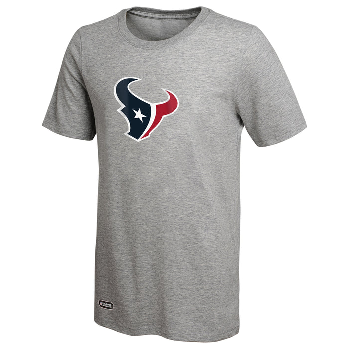 Outerstuff NFL Unisex Men's and Women's Primary Logo Short Sleeve Lightweight T-Shirt, Grey, Houston Texans