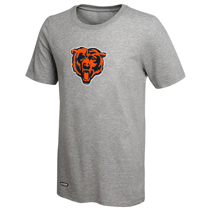 Outerstuff NFL Unisex Men's and Women's Primary Logo Short Sleeve Lightweight T-Shirt, Grey, Chicago Bears