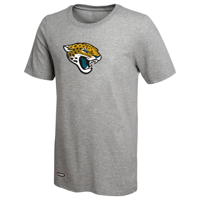 Outerstuff NFL Unisex Men's and Women's Primary Logo Short Sleeve Lightweight T-Shirt, Grey, Jacksonville Jaguars