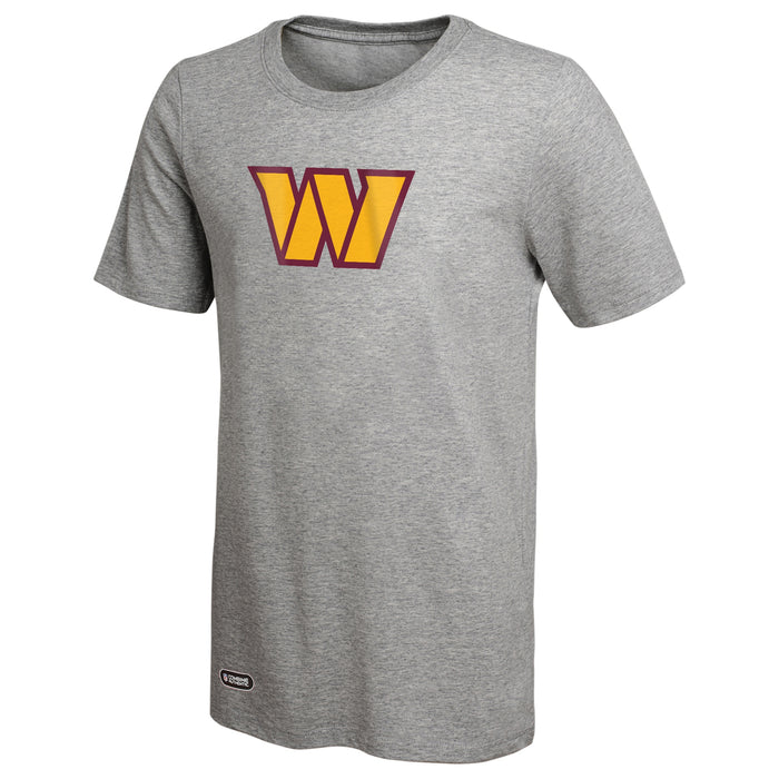 Outerstuff NFL Unisex Men's and Women's Primary Logo Short Sleeve Lightweight T-Shirt, Grey, Washington Commanders