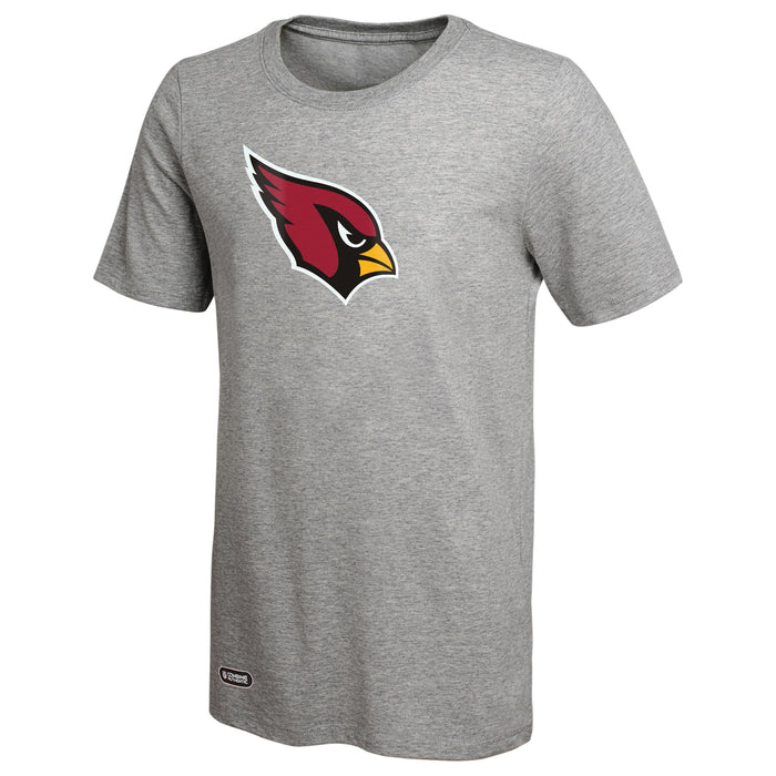 Outerstuff NFL Unisex Men's and Women's Primary Logo Short Sleeve Lightweight T-Shirt, Grey, Arizona Cardinals