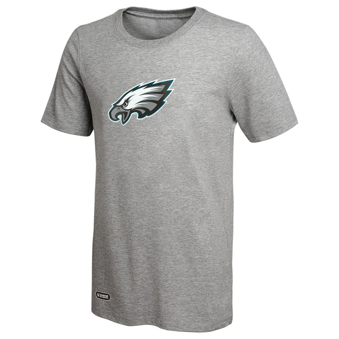 Outerstuff NFL Unisex Men's and Women's Primary Logo Short Sleeve Lightweight T-Shirt, Grey, Philadelphia Eagles