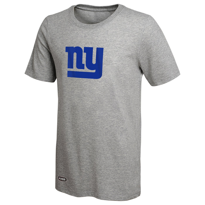 Outerstuff NFL Unisex Men's and Women's Primary Logo Short Sleeve Lightweight T-Shirt, Grey, New York Giants