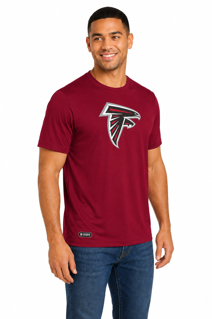 Outerstuff NFL Unisex Men's and Women's Primary Logo Short Sleeve Lightweight T-Shirt, Team Color, Atlanta Falcons