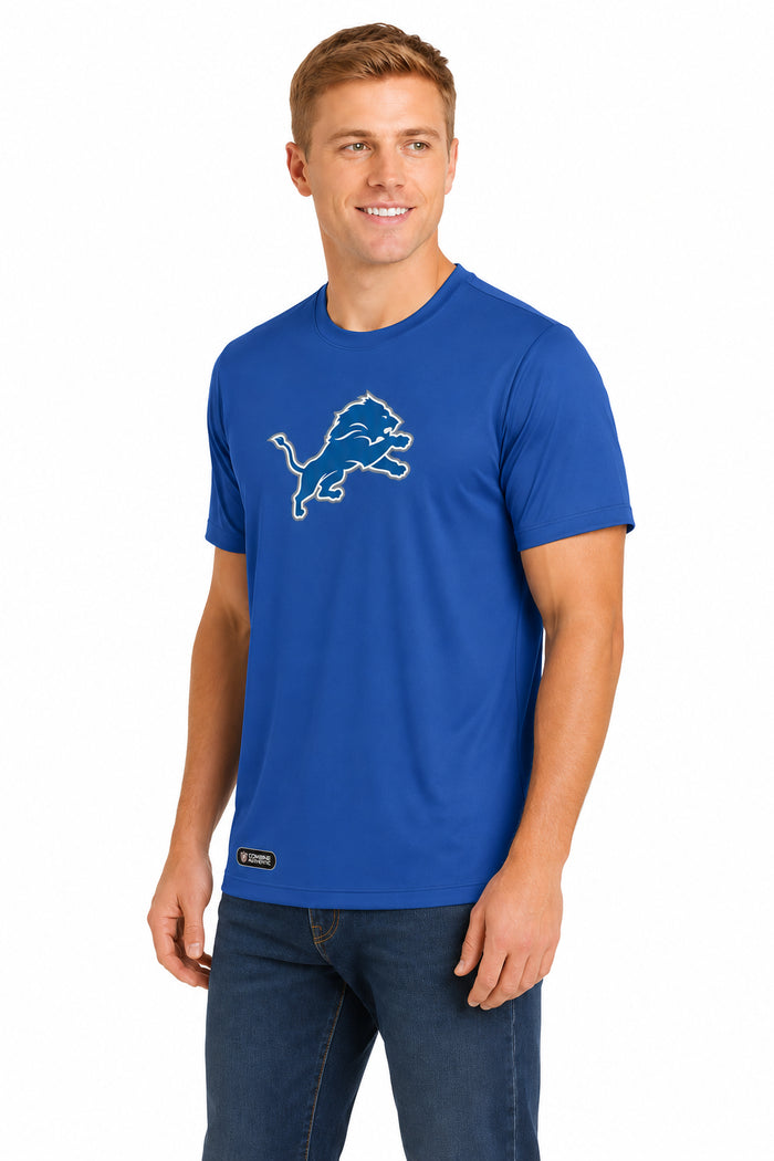 Outerstuff NFL Unisex Men's and Women's Primary Logo Short Sleeve Lightweight T-Shirt, Team Color, Detroit Lions