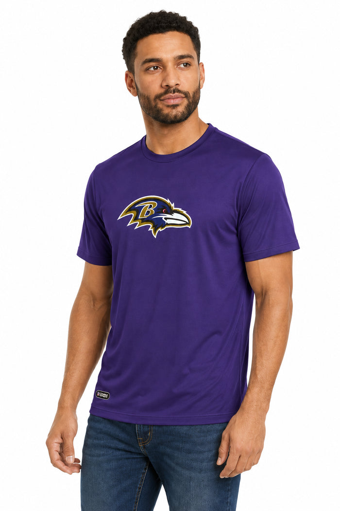 Outerstuff NFL Unisex Men's and Women's Primary Logo Short Sleeve Lightweight T-Shirt, Team Color, Baltimore Ravens