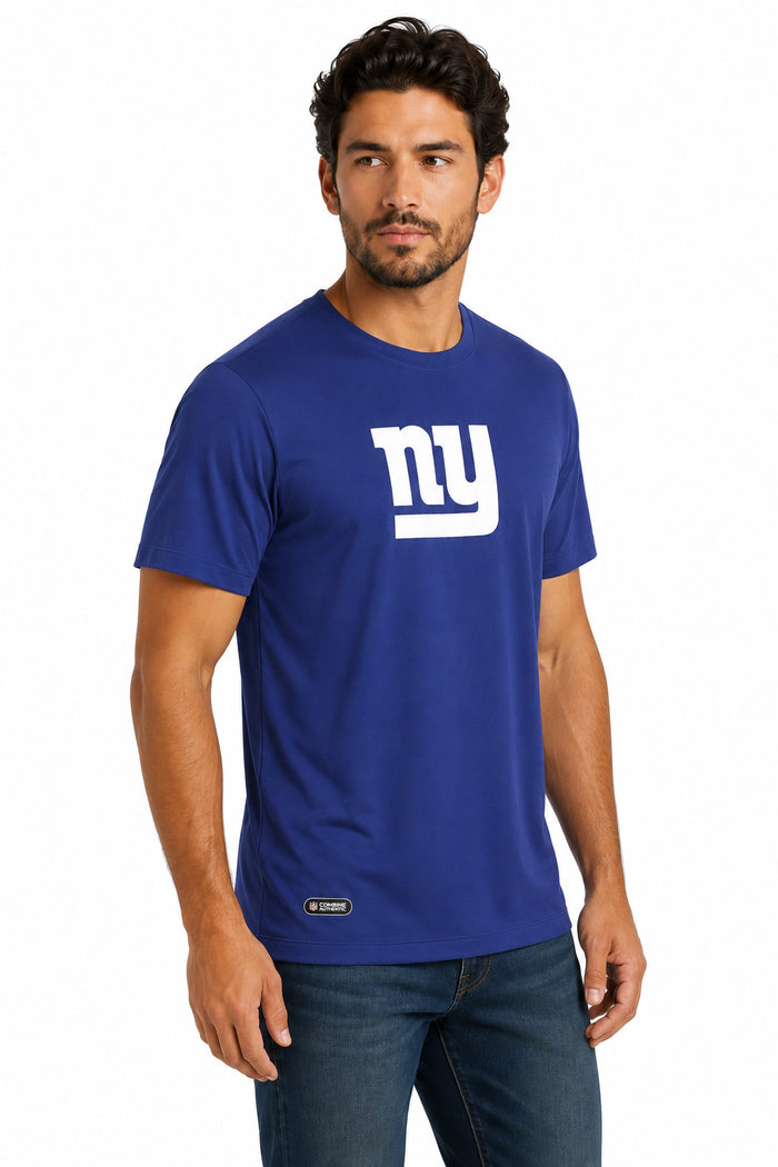 Outerstuff NFL Unisex Men's and Women's Primary Logo Short Sleeve Lightweight T-Shirt, Team Color, New York Giants