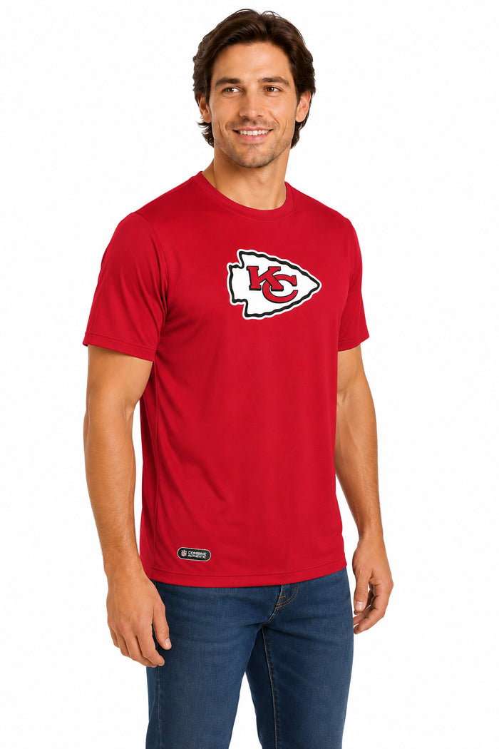 Outerstuff NFL Unisex Men's and Women's Primary Logo Short Sleeve Lightweight T-Shirt, Team Color, Kansas City Chiefs