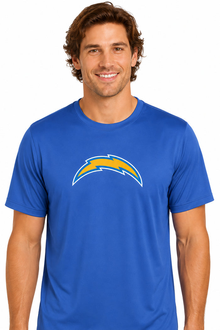 Outerstuff NFL Unisex Men's and Women's Primary Logo Short Sleeve Lightweight T-Shirt, Team Color, Los Angeles Chargers