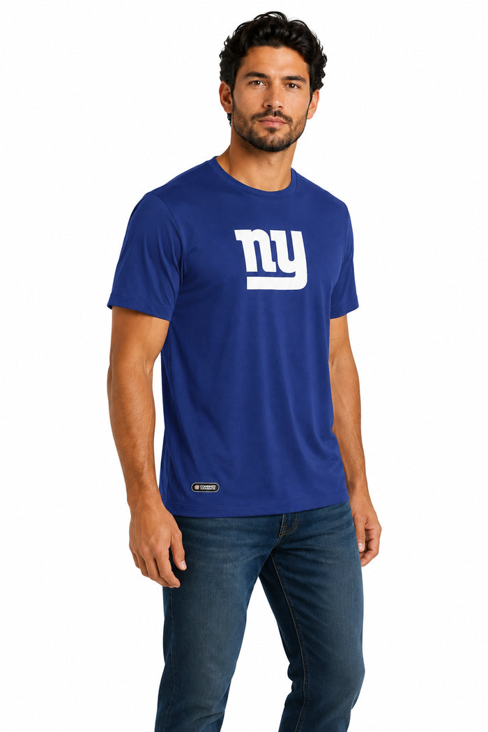 Outerstuff NFL Unisex Men's and Women's Primary Logo Short Sleeve Lightweight T-Shirt, Team Color, New York Giants