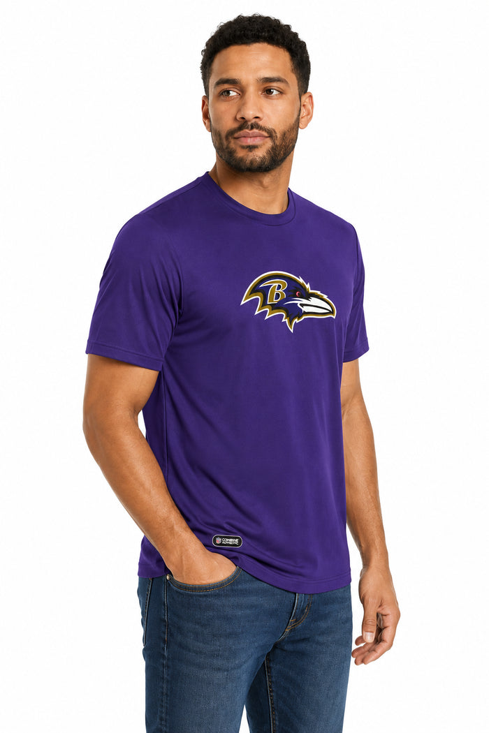 Outerstuff NFL Unisex Men's and Women's Primary Logo Short Sleeve Lightweight T-Shirt, Team Color, Baltimore Ravens