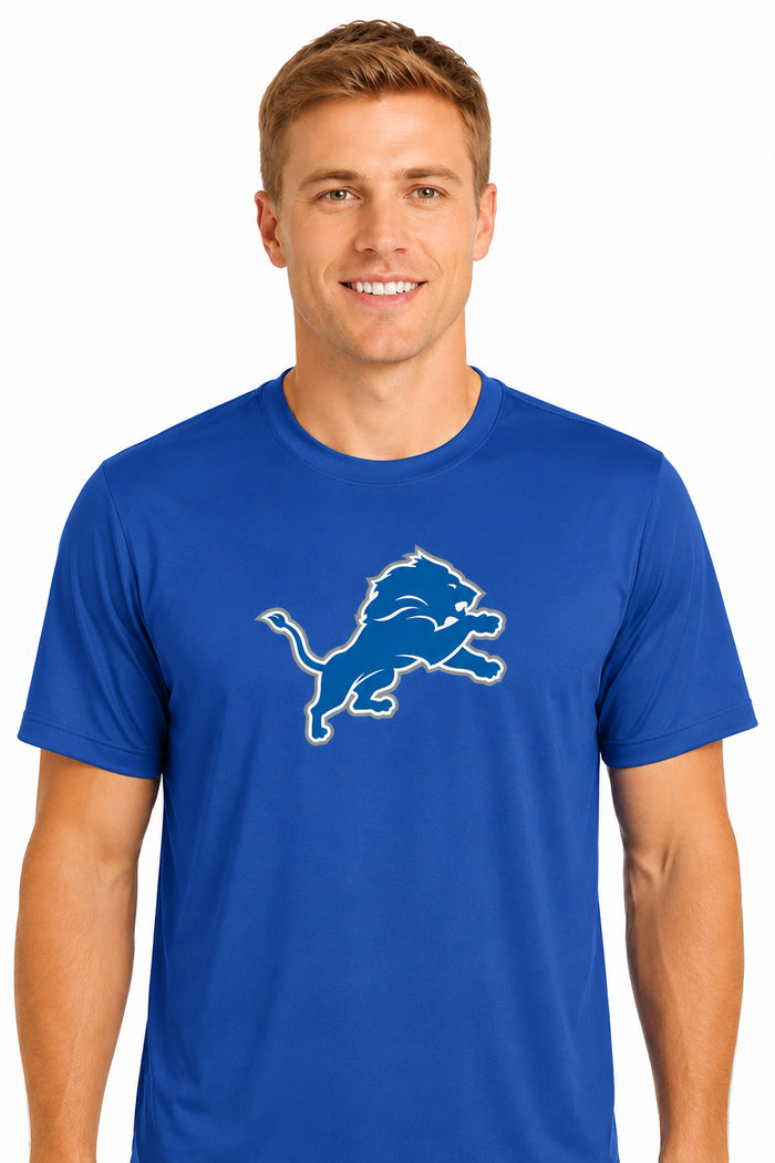 Outerstuff NFL Unisex Men's and Women's Primary Logo Short Sleeve Lightweight T-Shirt, Team Color, Detroit Lions