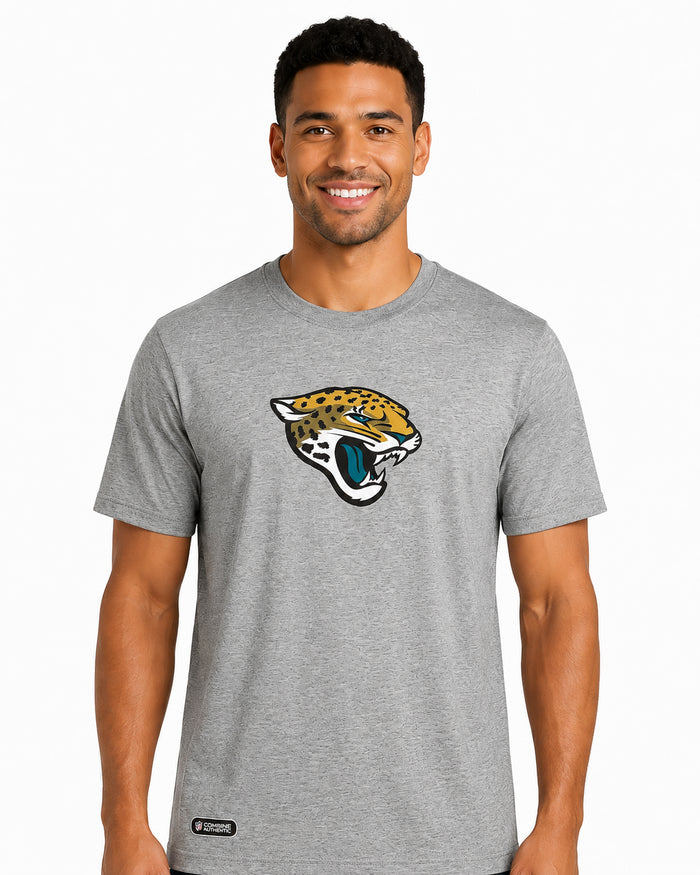 Outerstuff NFL Unisex Men's and Women's Primary Logo Short Sleeve Lightweight T-Shirt, Grey, Jacksonville Jaguars