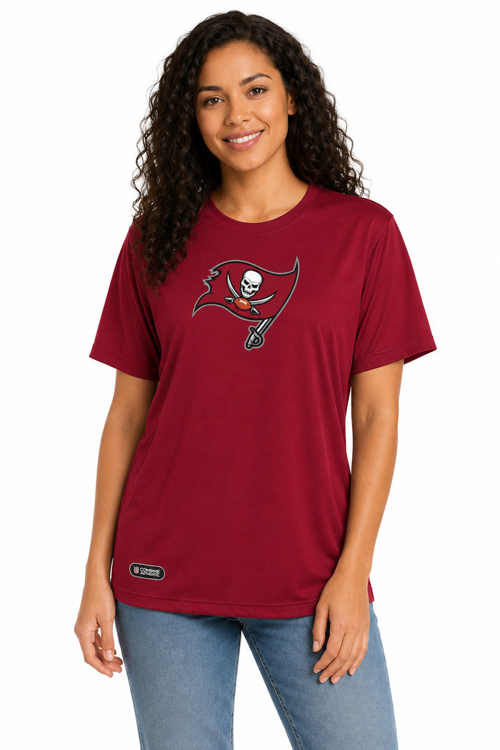 Outerstuff NFL Unisex Men's and Women's Primary Logo Short Sleeve Lightweight T-Shirt, Team Color, Tampa Bay Buccaneers