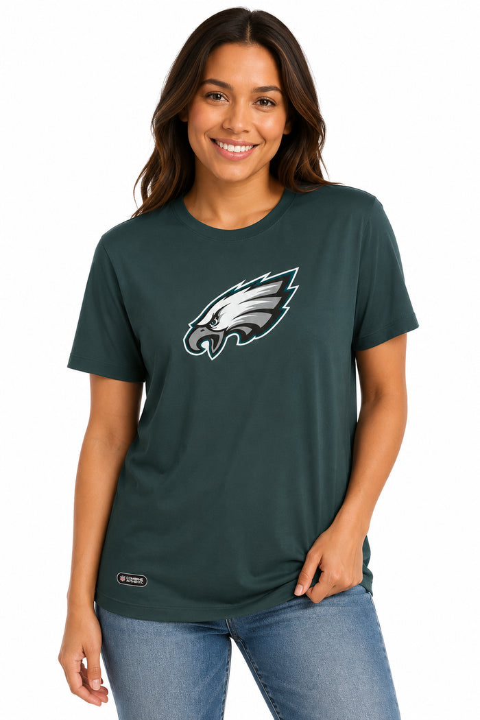Outerstuff NFL Unisex Men's and Women's Primary Logo Short Sleeve Lightweight T-Shirt, Team Color, Philadelphia Eagles