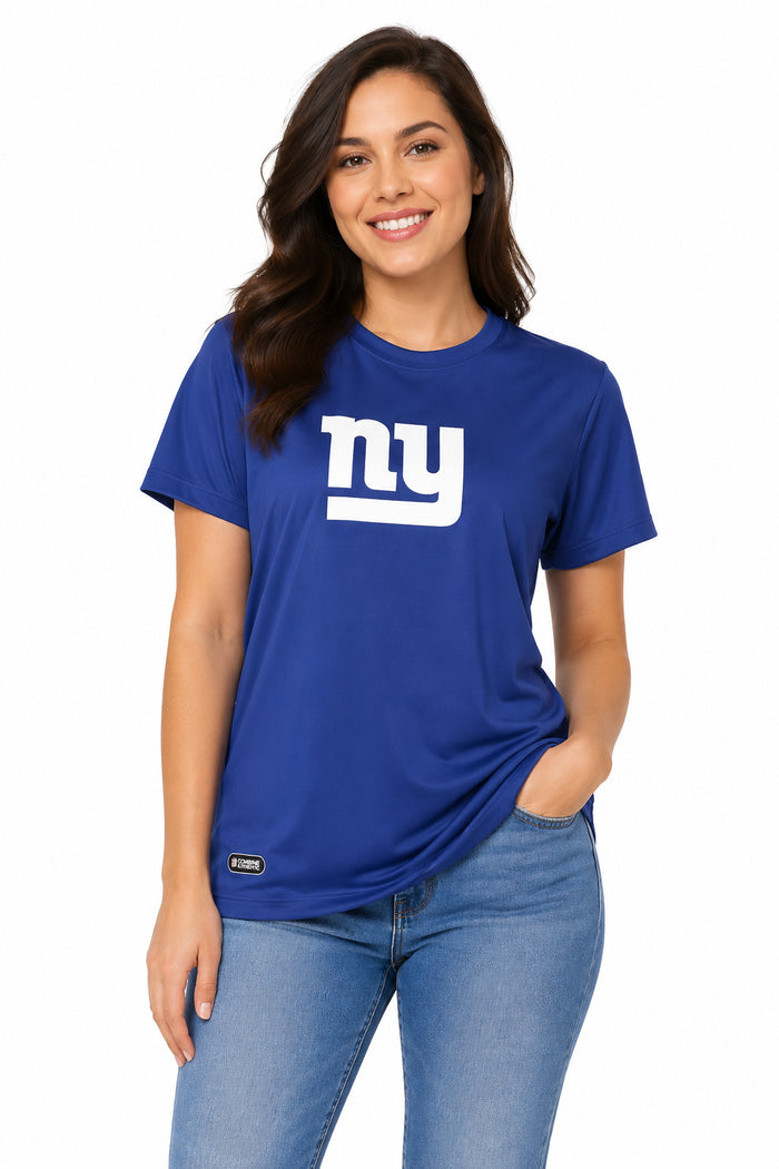 Outerstuff NFL Unisex Men's and Women's Primary Logo Short Sleeve Lightweight T-Shirt, Team Color, New York Giants