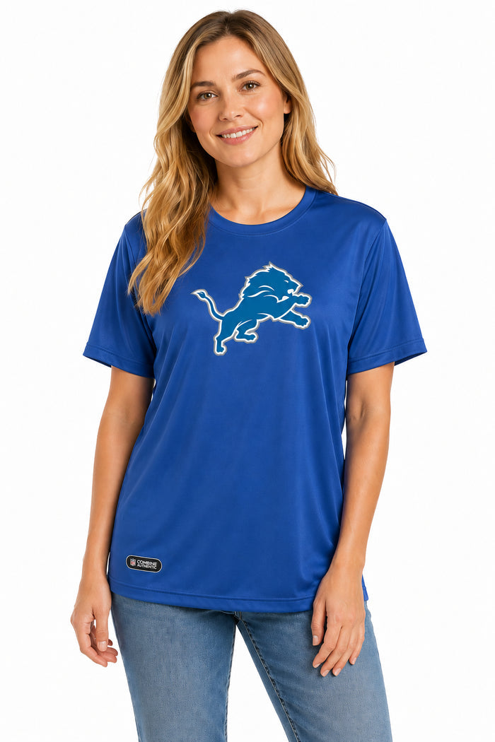 Outerstuff NFL Unisex Men's and Women's Primary Logo Short Sleeve Lightweight T-Shirt, Team Color, Detroit Lions