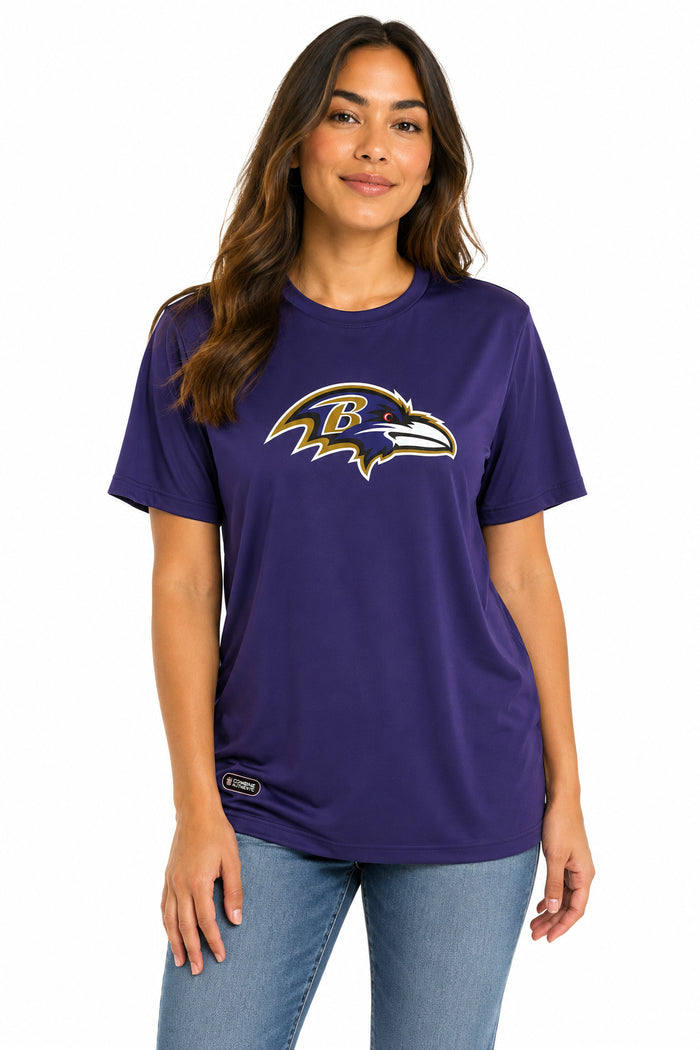 Outerstuff NFL Unisex Men's and Women's Primary Logo Short Sleeve Lightweight T-Shirt, Team Color, Baltimore Ravens