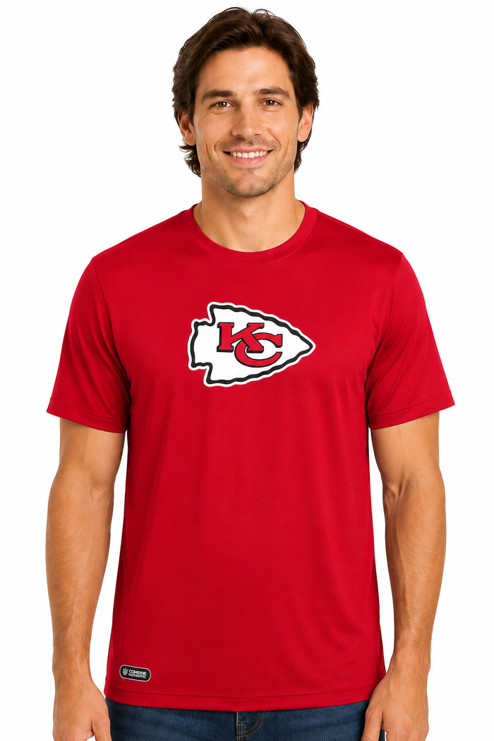Outerstuff NFL Unisex Men's and Women's Primary Logo Short Sleeve Lightweight T-Shirt, Team Color, Kansas City Chiefs