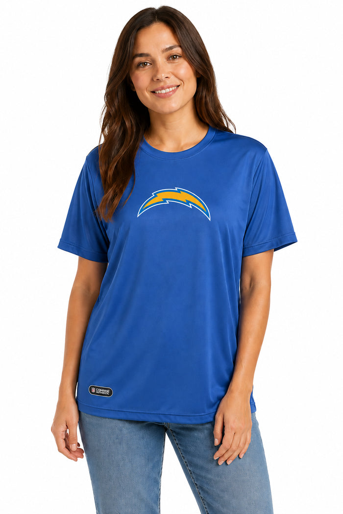 Outerstuff NFL Unisex Men's and Women's Primary Logo Short Sleeve Lightweight T-Shirt, Team Color, Los Angeles Chargers