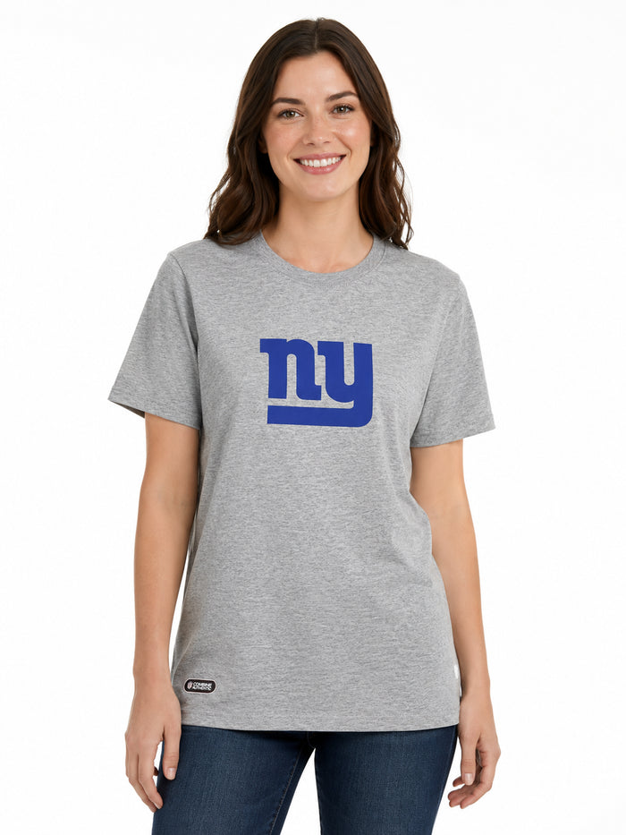 Outerstuff NFL Unisex Men's and Women's Primary Logo Short Sleeve Lightweight T-Shirt, Grey, New York Giants