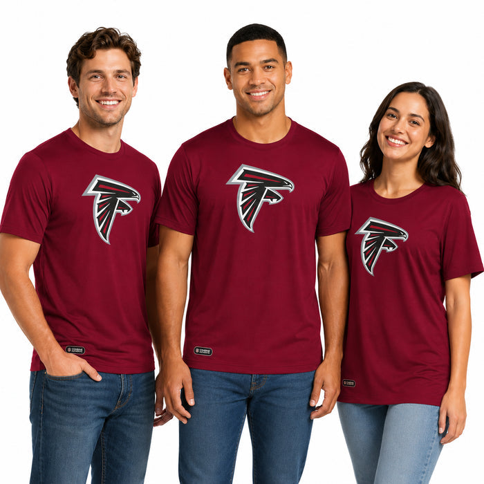 Outerstuff NFL Unisex Men's and Women's Primary Logo Short Sleeve Lightweight T-Shirt, Team Color, Atlanta Falcons