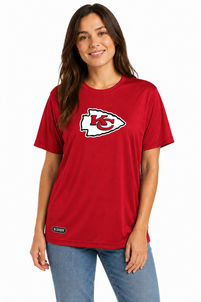 Outerstuff NFL Unisex Men's and Women's Primary Logo Short Sleeve Lightweight T-Shirt, Team Color, Kansas City Chiefs